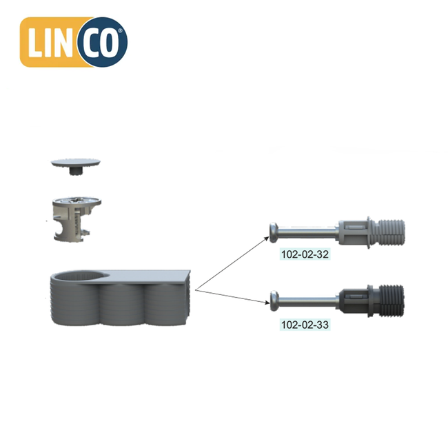 Korpus złącza LINCO 16 do płyt od 16 mm antracyt