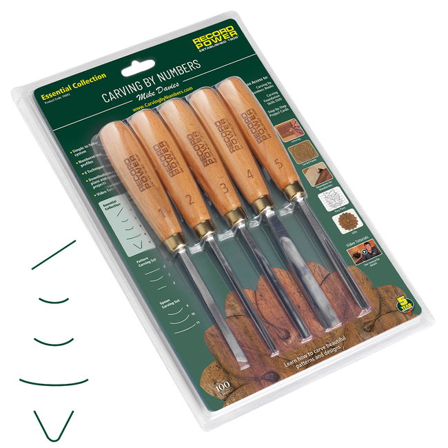 Dłuta rzeźbiarskie do drewna - zestaw 5 szt.