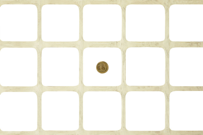 Siatka rabatowa, kontenerowa, ogrodzeniowa beżowa szer. 120cm x 3m