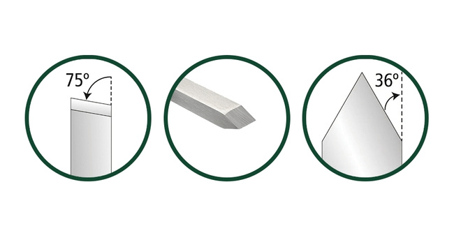 Dłuto tokarskie skośne 13 mm (1/2"), trzonek 30.5 cm