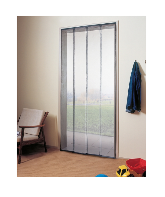 Moskitiera drzwiowa 4 pasy | kotara czarna 100x220cm
