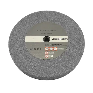 Kamień szlifierski szary szer. 25 mm, Ø 200 mm (8"), tlenek glinu, granulacja 36 (do RSBG8)